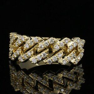 🎀 Eternity 14k Gold Plated Cubic Zirconia Fashion/Party Ring forWomen,UNVN12142